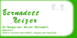 bernadett neizer business card